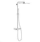 Картинка Душевая система Grohe Euphoria SmartControl System 310 Cube Duo (хром) (26508000)