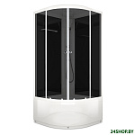 Картинка Душевая кабина Domani-Spa Delight 110 High 100x100 (тонированное стекло/черный)