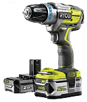 Картинка Дрель-шуруповерт Ryobi R18PDBL-252S 5133003614 (с 2-мя АКБ)