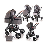 Картинка Универсальная коляска Lorelli (Bertoni) Alba Set (3 в 1, темно-серый) (10021472060)