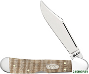Natural Curly Maple Mini CopperLock + Zippo 207